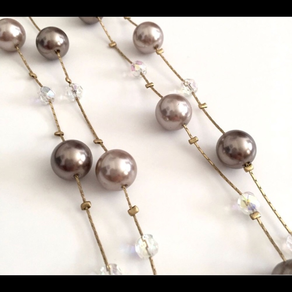 Lia Sophia Caramelo Pearl Necklace
